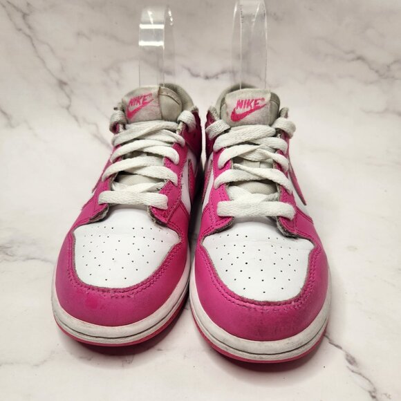 Nike Dunk Low Pink White Sneakers Low-Top Shoes FB9108-102 Girls Youth 1 - Picture 2 of 10